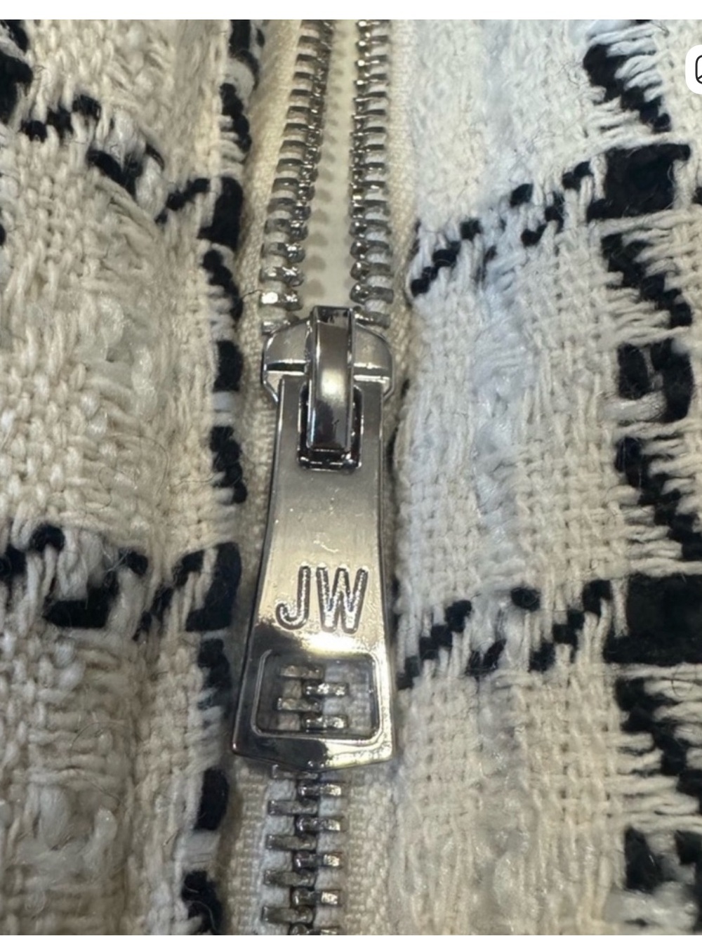 Jason Wu Cream and Black Bouclé Zip-Up Jacket - Picture 5 of 5